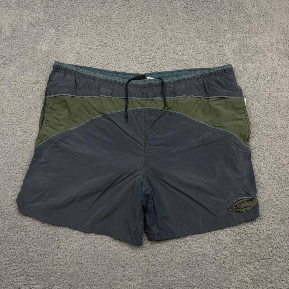 Vintage O'Neill Board Shorts Mens XL Blue Green Colorblock Y2K Surf Swim Trunks